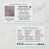 アイオワ州ライム病の情報カード 名刺 (正面/裏面)