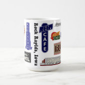 アイオワ州ロックラピッズヴィンテージサイネージマグカップ コーヒーマグカップ (中央)