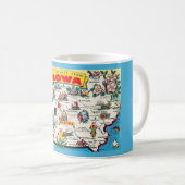 アイオワ州ヴィンテージ地図マグカップ コーヒーマグカップ (正面右)