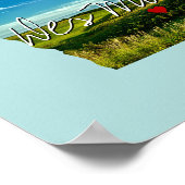 アイオワ州写真の挿入物と町名 ポスター (角)