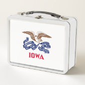 アイオワ州国旗 メタルランチボックス (正面)