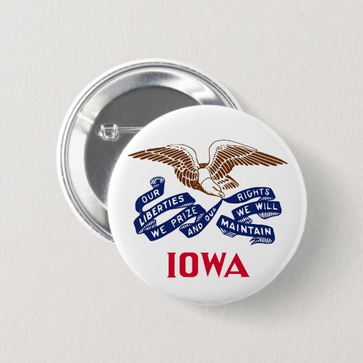 アイオワ州国旗 缶バッジ (正面&裏面)
