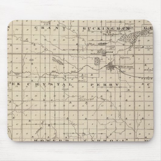 アイオワ州多摩郡州図 マウスパッド (正面)