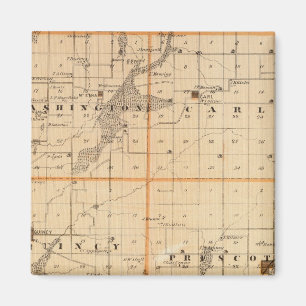 アイオワ州州Map of Adams County マグネット