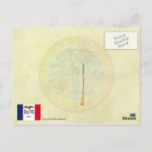 アイオワ州旗と印章 ポストカード (裏面)