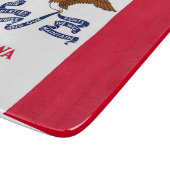 アイオワ州旗の付いた小さなガラス板 カッティングボード (角)