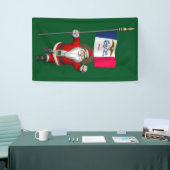 アイオワ州旗を持つサンタ 横断幕 (トレードショー)