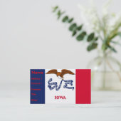 アイオワ州旗を持つ名刺 名刺 (スタンド正面)