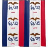 アイオワ州旗を持つ愛国的なシャワーカーテン シャワーカーテン (正面)