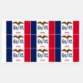 アイオワ州旗を持つ愛国的な州 ラベル (シート)