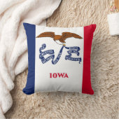 アイオワ州旗アメリカのモーメント城ピロー クッション (ブランケット)
