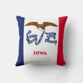 アイオワ州旗アメリカのモーメント城ピロー クッション (裏面)