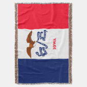 アイオワ州旗デザインデコール スローブランケット (正面縦)