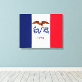 アイオワ州旗デザイン キャンバスプリント (インサイチュ (ウッドフロア))