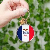 アイオワ州旗デザイン キーホルダー (手)
