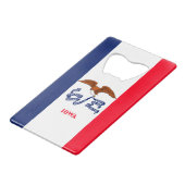 アイオワ州旗デザイン クレジットカード栓抜き (正面アングル)