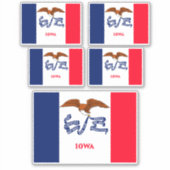 アイオワ州旗デザイン シール (正面)
