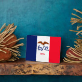 アイオワ州旗デザイン フォトプラーク (側面)