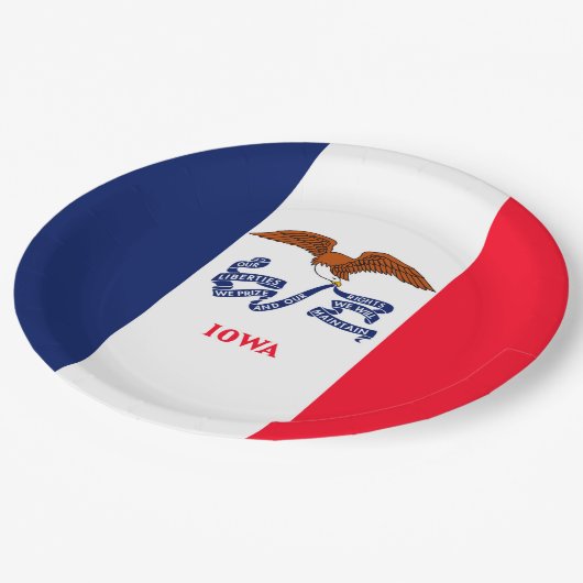 アイオワ州旗デザイン ペーパープレート (アングル)
