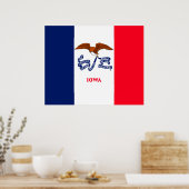 アイオワ州旗デザイン ポスター (キッチン)