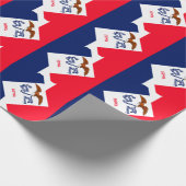 アイオワ州旗デザイン ラッピングペーパー (角)
