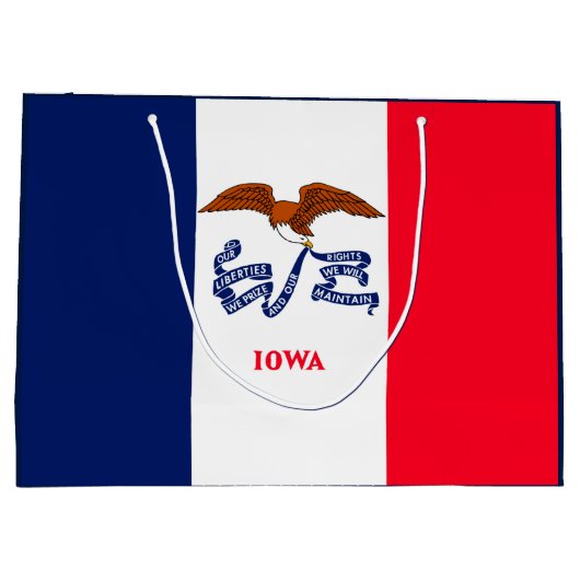 アイオワ州旗デザイン ラージペーパーバッグ (裏面)