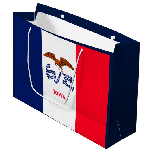 アイオワ州旗デザイン ラージペーパーバッグ (正面アングル)