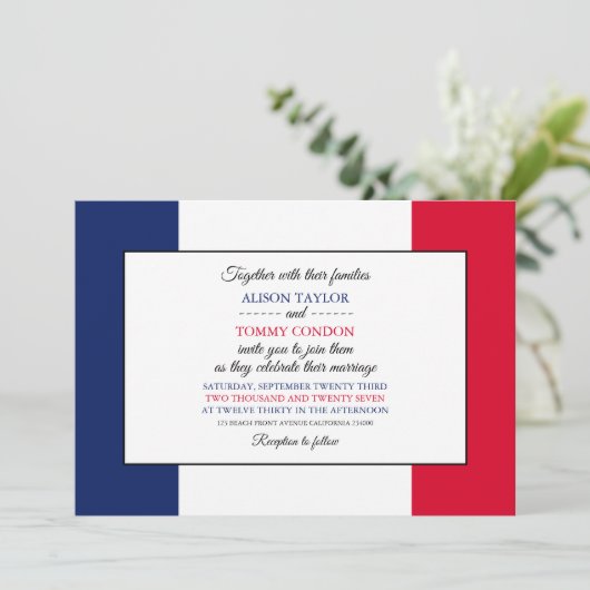 アイオワ州旗結婚。 招待状 (スタンド正面)