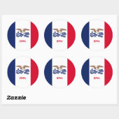 アイオワ州旗、アイオワ州旗 ラウンドシール (シート)