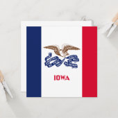アイオワ州旗 カード (正面/裏面インサイチュ)