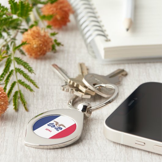 アイオワ州旗 キーホルダー (側面)