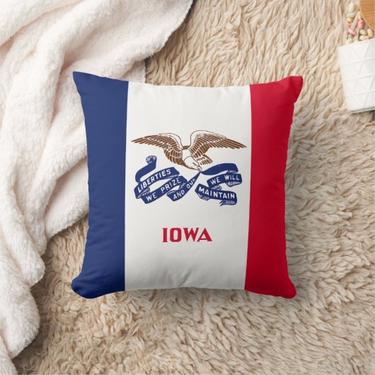 アイオワ州旗 クッション (ブランケット)