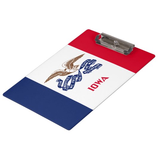 アイオワ州旗 クリップボード (アングル)