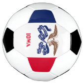 アイオワ州旗 サッカーボール (回転)
