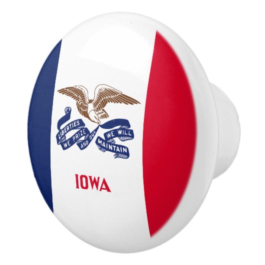 アイオワ州旗 セラミックノブ (右)
