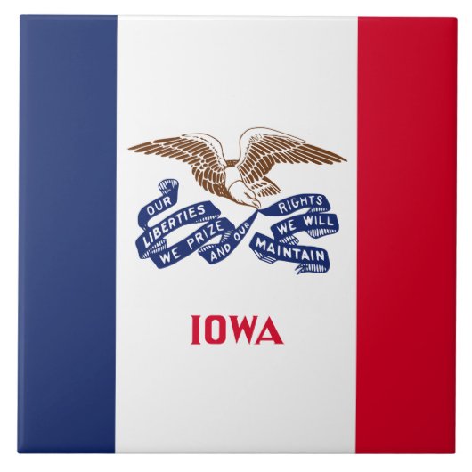 アイオワ州旗 タイル (正面)