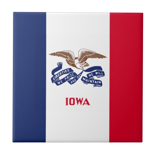 アイオワ州旗 タイル (正面)