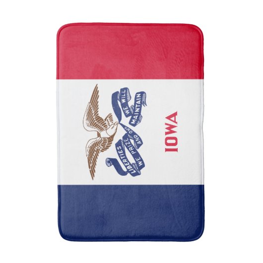 アイオワ州旗 バスマット (正面縦)