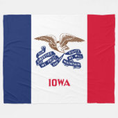 アイオワ州旗 フリースブランケット (正面(横))