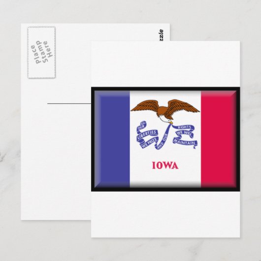 アイオワ州旗 ポストカード (正面/裏面)