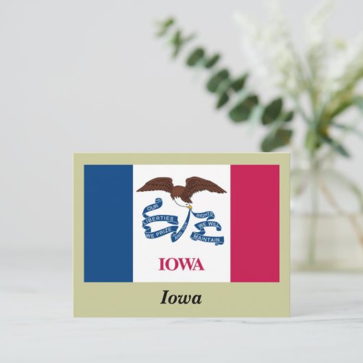 アイオワ州旗 ポストカード (スタンド正面)