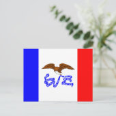 アイオワ州旗 ポストカード (スタンド正面)