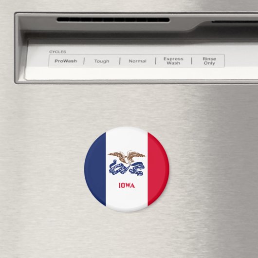 アイオワ州旗 マグネット (インサイチュ (食洗機))
