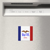 アイオワ州旗 マグネット (インサイチュ (食洗機))