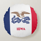 アイオワ州旗 ラウンドクッション (正面)