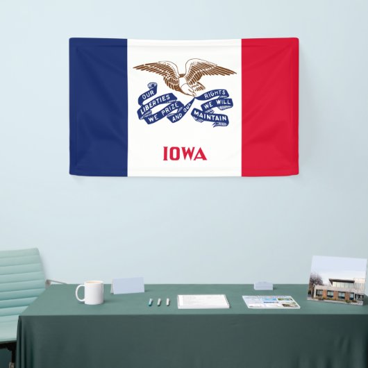 アイオワ州旗 横断幕 (トレードショー)