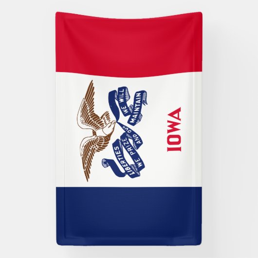 アイオワ州旗 横断幕 (縦)