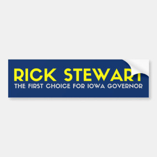 アイオワ州知事バンパーステッカー用Rick Stewart バンパーステッカー