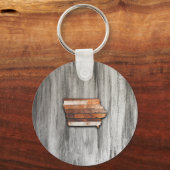 アイオワ州素朴形状 キーホルダー (正面)