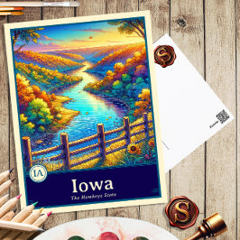 アイオワ州 | アニメ風セルシェードポストカード ポストカード